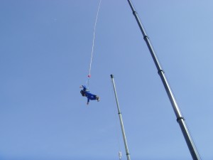 Ben flying 137 feet high